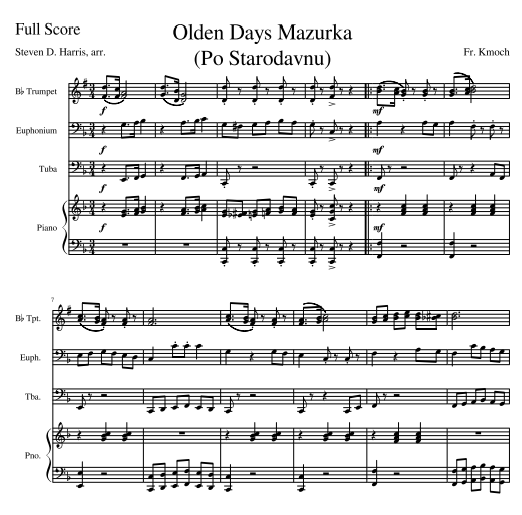 Olden Days Mazurka Quartet Sample