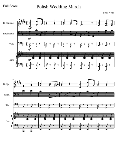 Polish Wedding March Quartet Sample